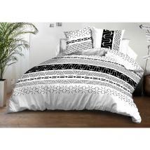 Housse de couette 240x260 + 2 taies - Microfibre - Graphic