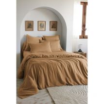 L'effet Papillon - Housse de Couette 260 x 240 cm – Lyocell Uni Lysandre Camel