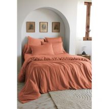 L'effet Papillon - Housse de Couette 260 x 240 cm – Lyocell Uni Lysandre Terracotta