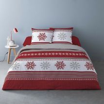 Housse de couette 260x240 Adèle + 2 taies coton flanelle