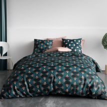 Housse de couette 260x240 greek + 2 taies coton 57 fils