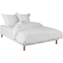 Housse de couette blanche 100% coton 140x200