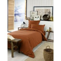Housse de couette chaude en flanelle 140 x 200 cm Candice Orange
