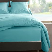 Housse de couette Lagon en percale de coton 80 fils 200x200 cm