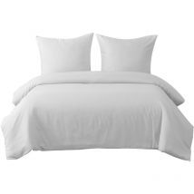 Housse de couette deux pièces (blanc) taille s housse de couette: 135x200 1 taie d'oreiller: 80x80 1