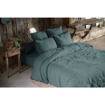 1001kdo - Housse de couette Double Gaze Coton Gaia Canard 260x240cm