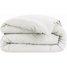 Housse de couette flanelle 100% coton 240x220 candice Blanc Neige