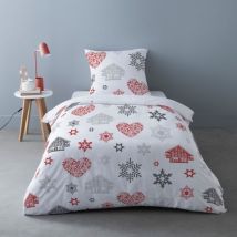 Housse de couette Flanelle 140x200 oana + 1 taie