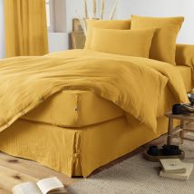 Housse de couette 'Gaïa' toutes dimensions 'Gaze de Coton' - Couleur: Gaïa Safran - Taille de housse de couette: Housse de couette 240 x 220 cm