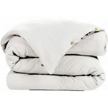 Housse de couette Gaze de Coton 260x240 cm gaia Blanc Chantilly