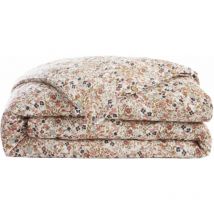 Housse de couette gaze de coton imprimé floral rose 200x200