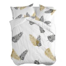 Housse de Couette Happyfriday Blanc Foliage Multicouleur 180 x 220 cm