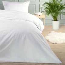 Housse de couette hôtel avec chevauchement STRIPES, 1 cm blanc/220x200