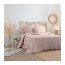 Housse de Couette Lin 'Adorable' 240x220cm Rose Poudré