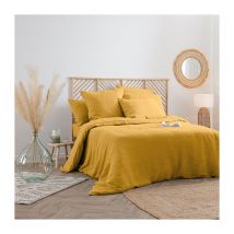 Housse de Couette Lin 'Adorable' 240x220cm Jaune Ocre