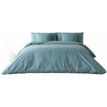 Enveloppe de couette Naturals lin white green 143 x 200 cm