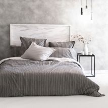 Housse de couette Oxford 180x220 cm (Lit 105) Gris