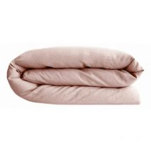 Vent Du Sud - Housse de couette Palace 100% coton teint lavé Palace Rose - Housse de couette 240 x 220 cm