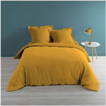 Housse de couette Percale 240 x 260 cm Percalines Ocre