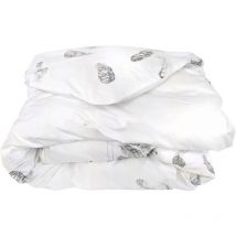 Housse de couette percale pur coton PLUMES 280x240 cm