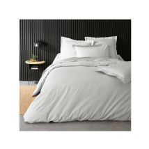 Promo Linge - Housse de couette Percale Unie – Parure de Lit Luxe et Confort - 260x240cm - Blanc.