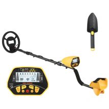 Ousudela - lifcausal Détecteur de Métaux Réglable 107-130 cm Mode discrim Tout Métal, Précision Ultrasonore 22 cm Étanche IP68, Écran lcd