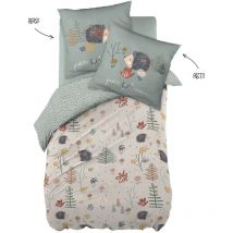 Housse de couette + taie 140 x 200 cm Polisson le herisson
