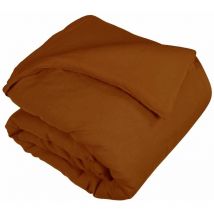 Vent Du Sud - Housse de couette 1 face lin - 1 face coton lavé - Terre Cuite
