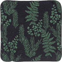 Housse de coussin aux feuillages divers Vert 40x40 cm