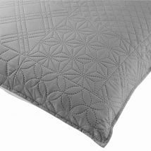 Housse de coussin Cottage 45 cm anthracite / blanc