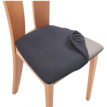 Housse de coussin de chaise de bureau à domicile, coussin de siège carré, housse anti-salissure, housse de chaise incurvée élastique, housse de