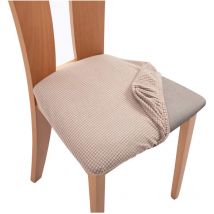 Housse de coussin de chaise de bureau à domicile, coussin de siège carré, housse anti-salissure, housse de chaise incurvée élastique, housse de