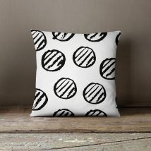 Housse de coussin design flick Black and White