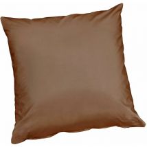 Emmevi Mv S.p.a. - Housse de Coussin en Coton Brillant 40x40 cm Taie d'oreiller Fermeture éclair - Marron