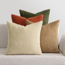 Housse de coussin en velours côtelé, housse de coussin douce, coussin de canapé décoratif, housse de coussin décorative carrée, housses de coussin