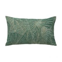 Housse de Coussin 'Feuille' 30x50cm Vert Jade