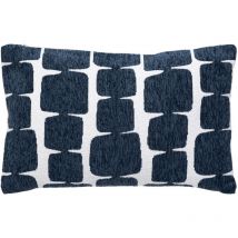 Housse de coussin chenille design Bleu 30x50 cm