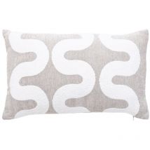 Housse de coussin chenille design Lin 30x50 cm