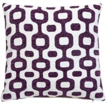 Housse de coussin Jeni chenille violet 40x40cm Atmosphera Créateur D'intérieur