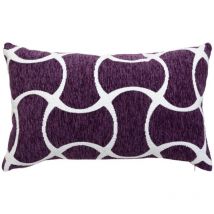 Housse de coussin Jeni chenille violet 50x30cm Atmosphera Créateur D'intérieur