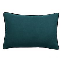 Housse de coussin Lin lavé - Doublé coton lavé - Finition galon noir 'Prélude' Vent Du Sud Prélude Geai - Housse de coussin 40 x 60 cm