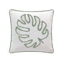 Housse de Coussin 'Mahe' 40x40cm Naturel & Vert
