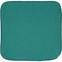 Housse de coussin passepoilée Bleu Paon 40x40 cm