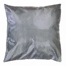 Housse de Coussin polyester Encart Suede Argent C1060 Gris 40 x 40 cm