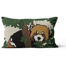 Housse de coussin Safari Panda Roux 32x50 cm