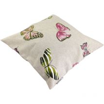 Housse de coussin terrossa Papillons roses Polycoton 45x45 cm