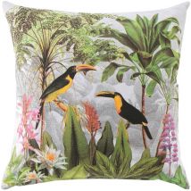 Housse de Coussin Toucan tropicale