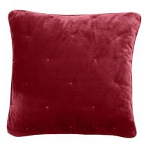 Housse de coussin velours - Finition surpiqures 'Gipsy' Vent Du Sud Gipsy Pourpre - Coussin 45 x 45 cm