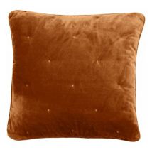 Housse de coussin velours - Finition surpiqures 'Gipsy' Vent Du Sud Gipsy Camel - Coussin 45 x 45 cm