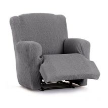Toscohome - Housse de fauteuil 60/90 cm élastique gris - Troya